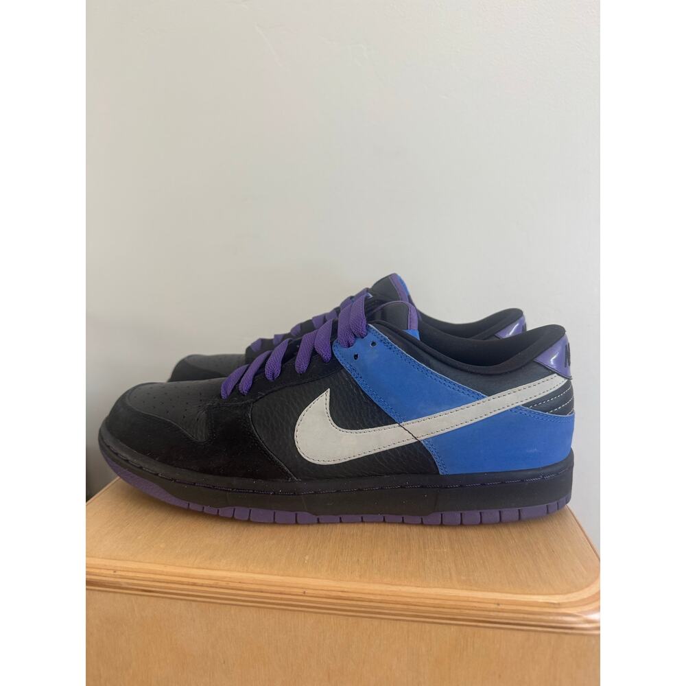 NEW Nike Y2K 2008 Nyx Dunk Low Black & Blue Purple Laces 330938-003 Size 10 RARE